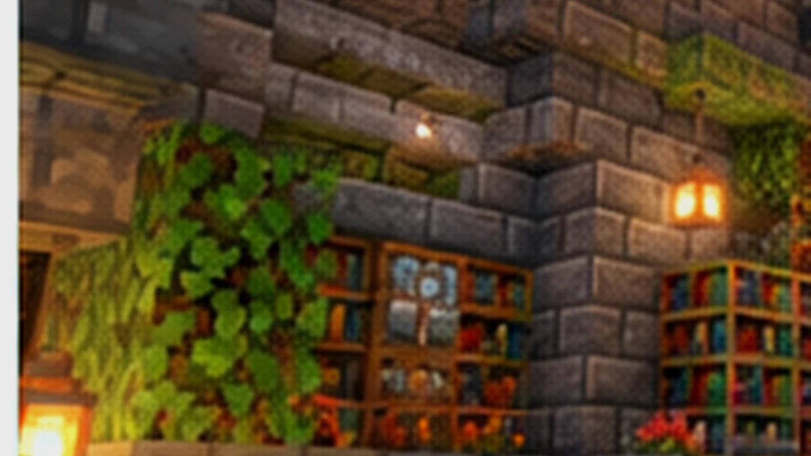 Minecraft library interior for Quark Mod enchanting guidance